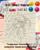 Bald Eagle Quilt Pattern: Patriotic DIY Barn Quilting Kit for Adults | Easy Craft Kit | Modern DIY Mosaic Sign Kit | Quilting Club Favor