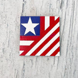 American Flag with Star Barn Quilt Block | Unfinished Wood DIY Kit | Multiple Sizes