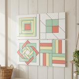 Barn Quilt Art Block Craft Kit: Road to Oklahoma Wooden Unfinished Panel | Barn Quilt Sign |  DIY Barn Quilt Art | Quilted Wood Blocks