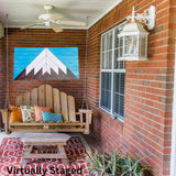Mountain Art Wooden Wall Art: Unfinished DIY Craft Kit | Group Painting Kit | 1 Peak | Paint Your Mountains
