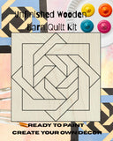 Slip Knot Wooden Barn Quilt Block: Unfinished DIY Kit | Paintable Barn Quilt | Paintable Wood Quilt | DIY Kit for Women