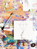 Kite Wooden Barn Quilt Block: Unfinished DIY Craft Kit