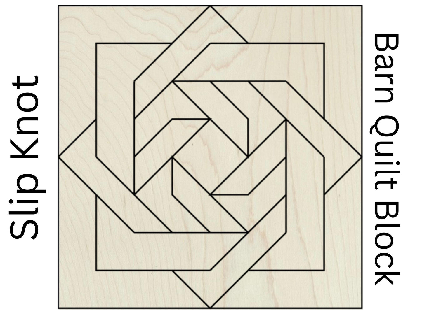 Slip Knot Wooden Barn Quilt Block: Unfinished DIY Kit | Paintable Barn Quilt | Paintable Wood Quilt | DIY Kit for Women | Slipknot Classic - A Vision to Remember