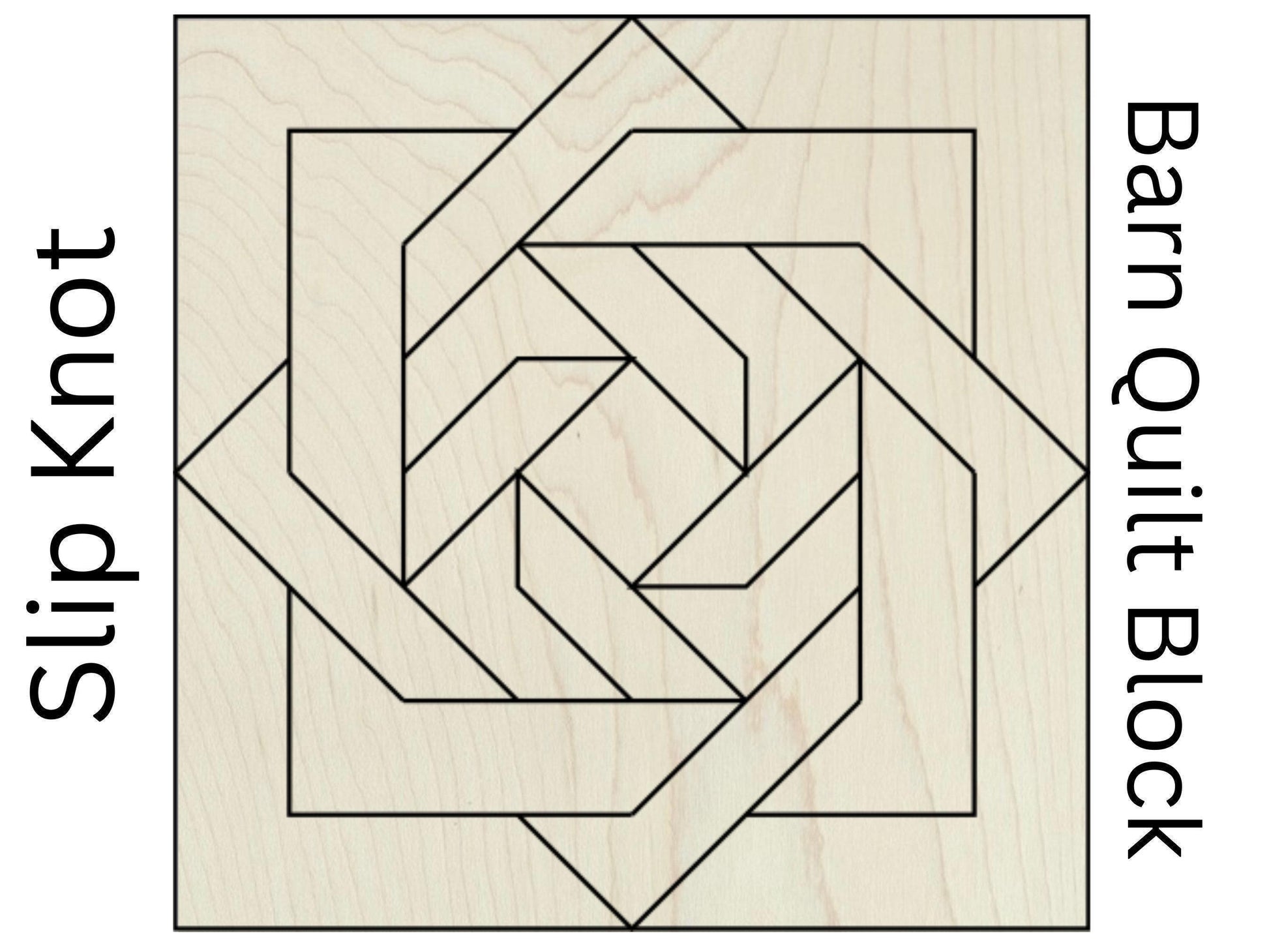 Slip Knot Wooden Barn Quilt Block: Unfinished DIY Kit | Paintable Barn Quilt | Paintable Wood Quilt | DIY Kit for Women | Slipknot Classic - A Vision to Remember