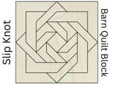 Slip Knot Wooden Barn Quilt Block: Unfinished DIY Kit | Paintable Barn Quilt | Paintable Wood Quilt | DIY Kit for Women | Slipknot Classic
