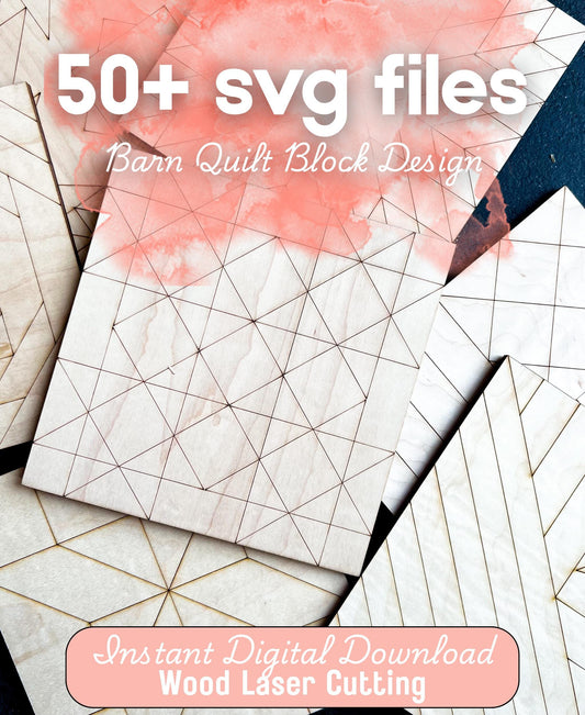 Barn Quilt SVG Bundle | 50+ Laser Cut Files | Wood Quilt Patterns Glowforge Lightburn Inkscape DIY Paint Sign Designs - A Vision to Remember