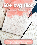 Barn Quilt SVG Bundle | 50+ Laser Cut Files | Wood Quilt Patterns Glowforge Lightburn Inkscape DIY Paint Sign Designs