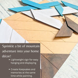 Mountain Art Wooden Wall Art, National Park DIY Crafts for Adults Unfinished Sign to Paint | Group Painting Kit |  4 Mountainous Peaks