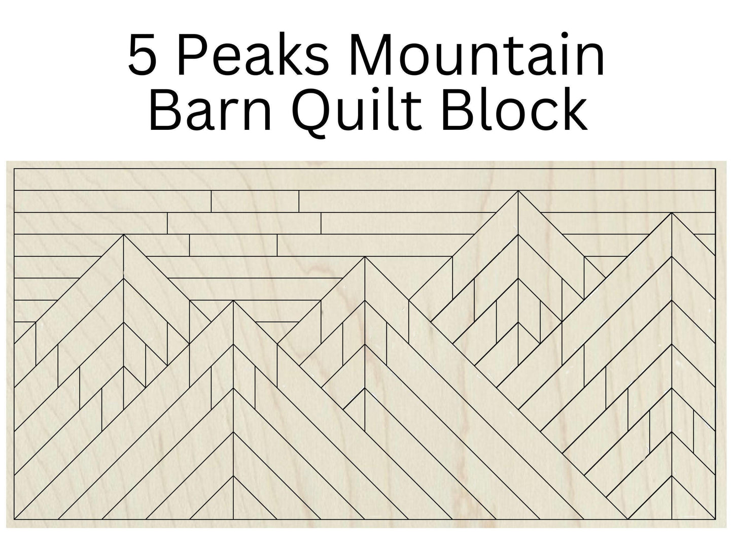 Mountain Wooden Wall Art: Unfinished DIY Craft Kit | 5 Peaks National Park Art | Grand Teton Peaks Wooden Mountain Art - A Vision to Remember