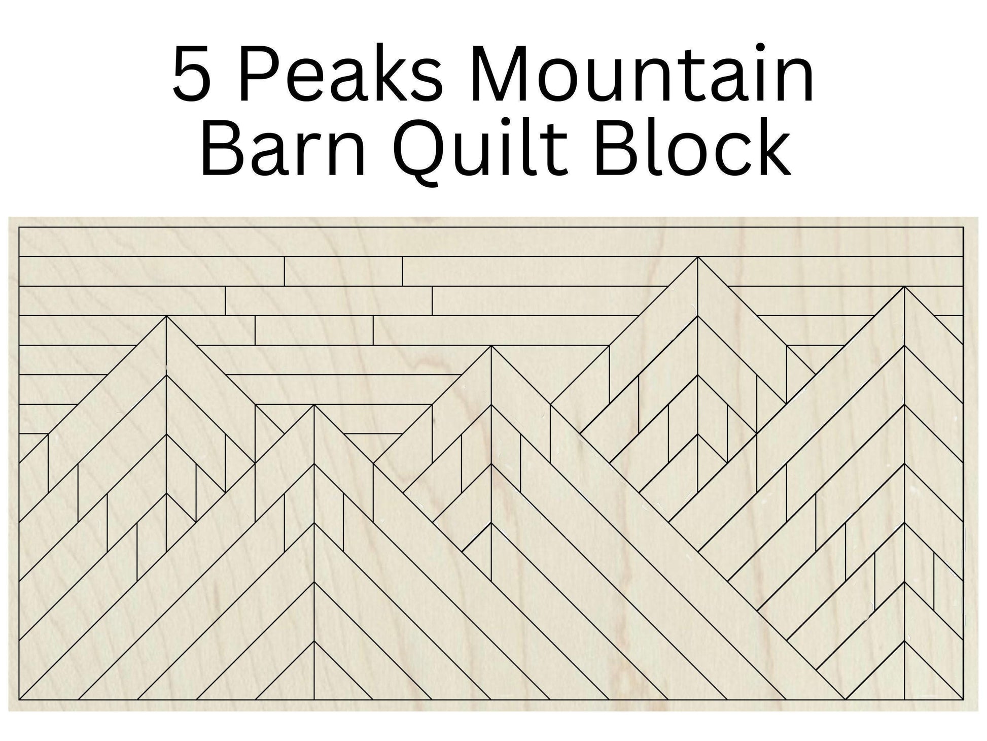 Mountain Wooden Wall Art: Unfinished DIY Craft Kit | 5 Peaks National Park Art | Grand Teton Peaks Wooden Mountain Art - A Vision to Remember