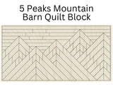 Mountain Wooden Wall Art: Unfinished DIY Craft Kit | 5 Peaks National Park Art | Grand Teton Peaks Wooden Mountain Art