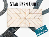Milky Way Star Kit Barn Quilt Craft | Rectangle Wood Sign | Sewing Room Decor Paintable Wall Art