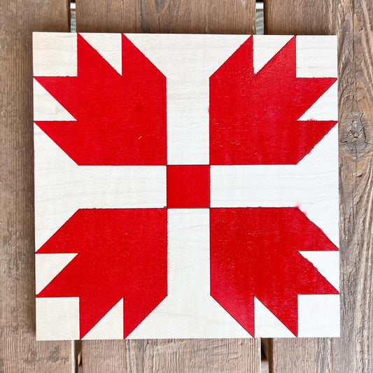 Bear Paw Wooden Barn Quilt Block: Unfinished DIY Kit | Paintable Barn Quilt | Paintable Wood Quilt | DIY Kit for Women - A Vision to Remember