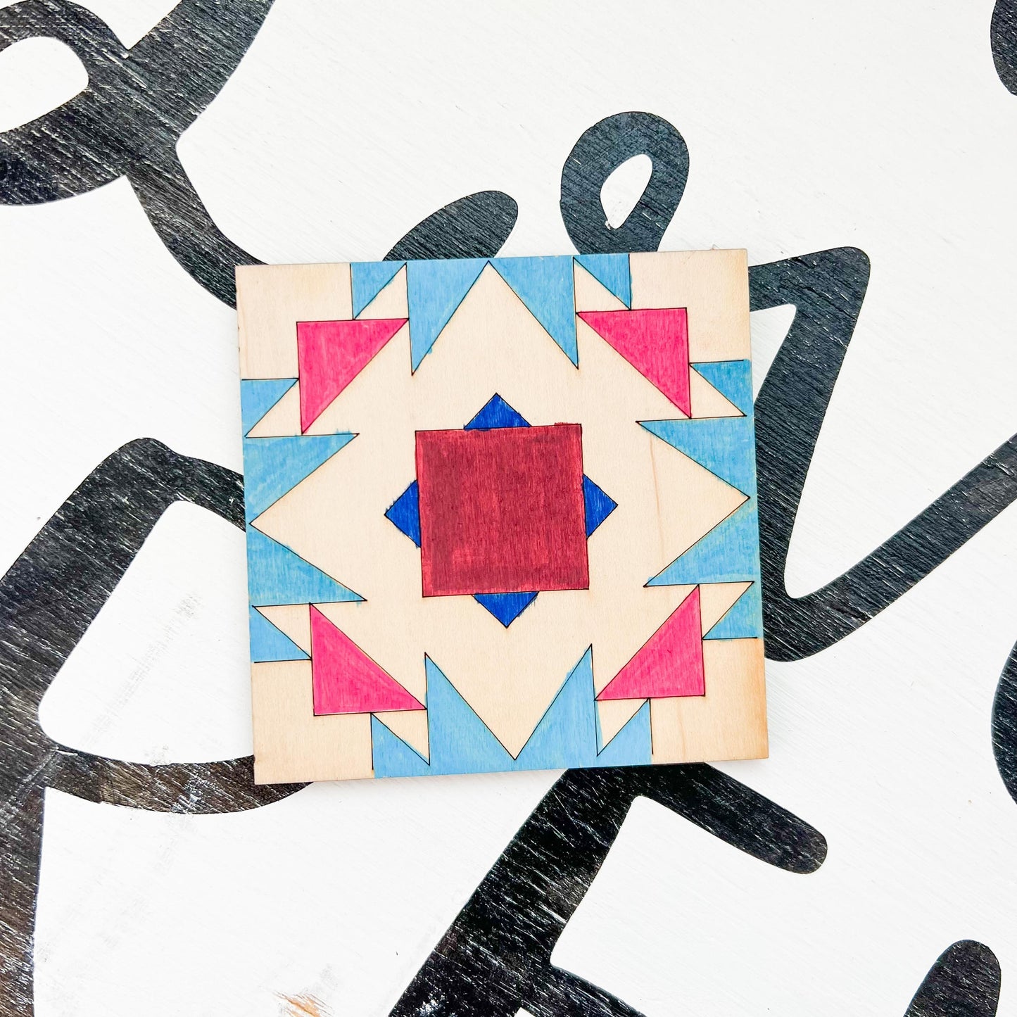 Boho Barn Quilt Wooden Paintable Crafts: Unfinished DIY Kit | Make & Takes Sip n Mingle Womens Party's |  DIY Barn Quilt Art | Quilted Wood - A Vision to Remember
