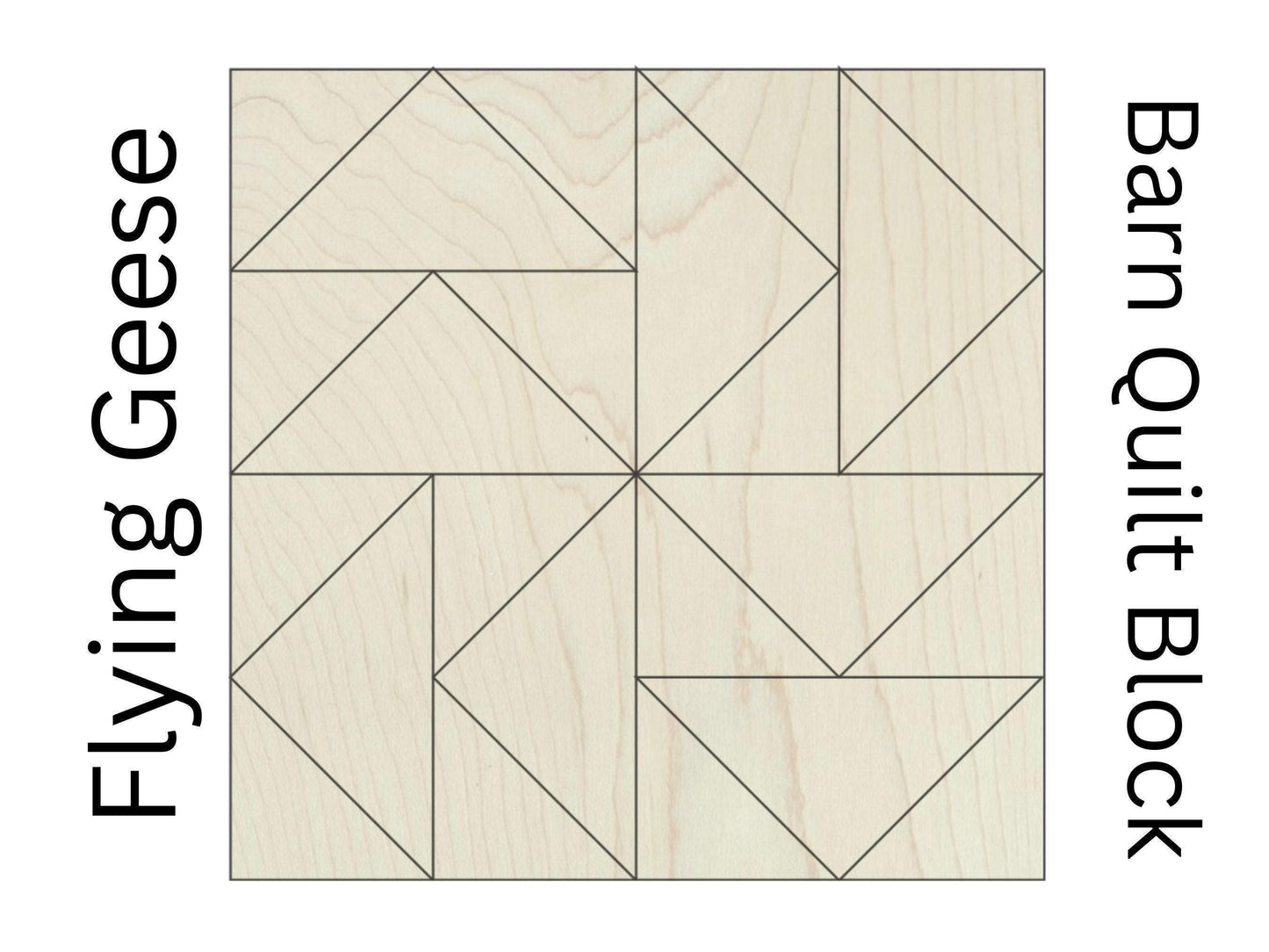 Flying Geese Wooden Barn Quilt Block: DIY Craft Kit - A Vision to Remember
