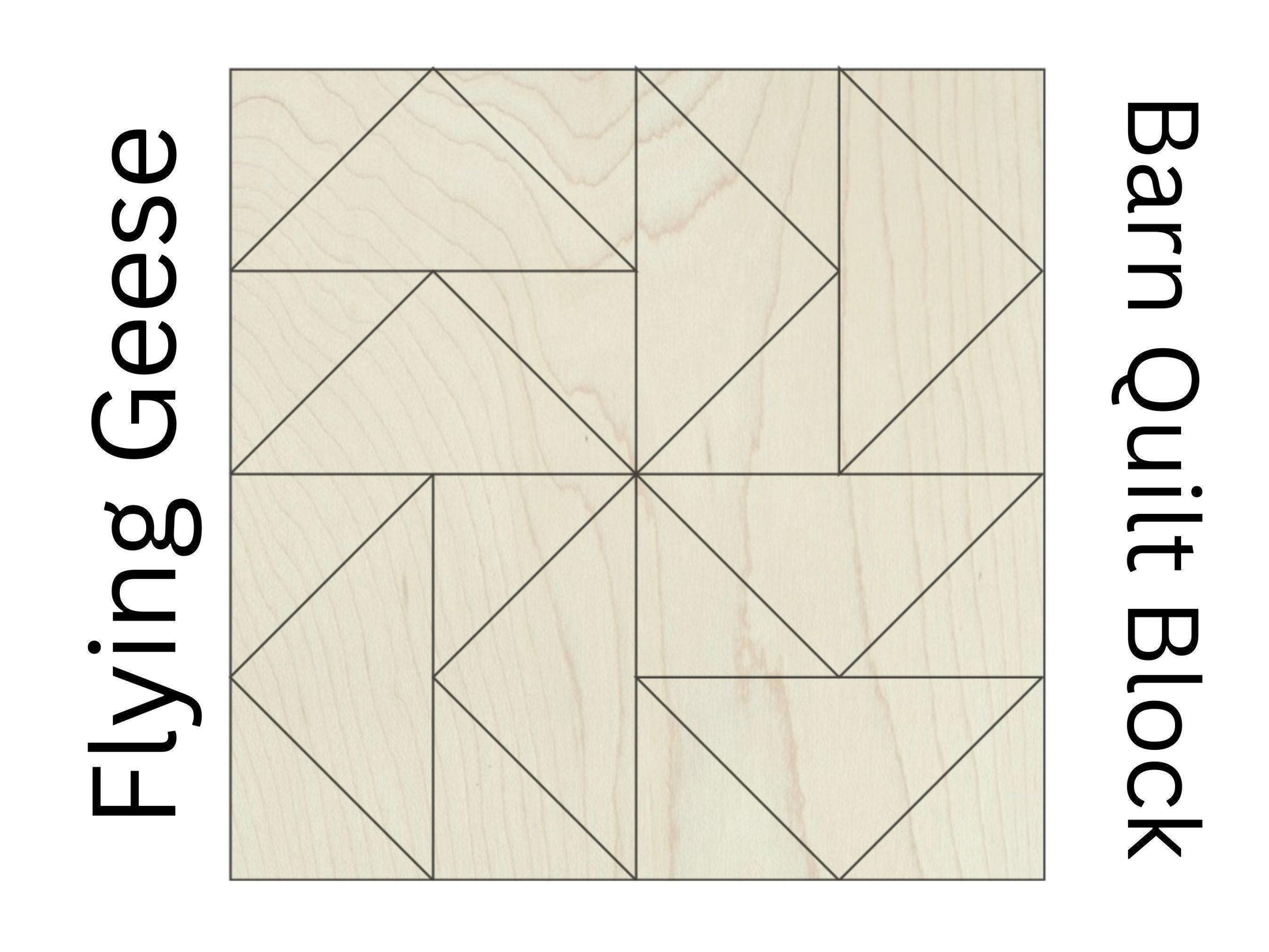 Flying Geese Wooden Barn Quilt Block: DIY Craft Kit - A Vision to Remember