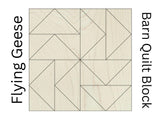 Flying Geese Wooden Barn Quilt Block: DIY Craft Kit