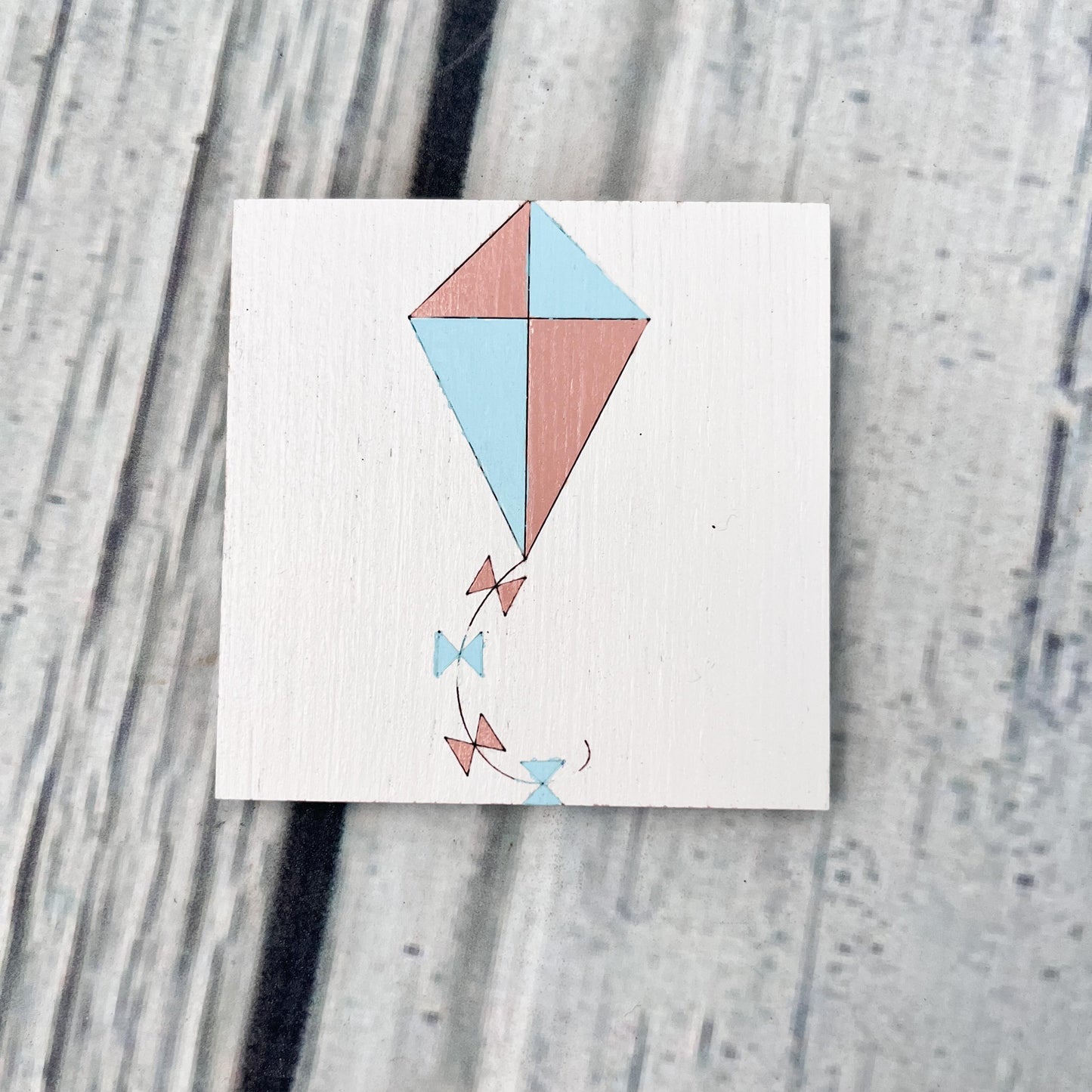 Kite Wooden Barn Quilt Block: Unfinished DIY Craft Kit - A Vision to Remember