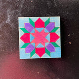 Star in a Flower Star Barn Quilt Block: Unfinished DIY Kit (Swoon) | Star in a Flower Barn Quilt Craft Kit Unfinished Beginner Sewing Room