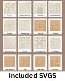 Barn Quilt SVG Bundle | 50+ Laser Cut Files | Wood Quilt Patterns Glowforge Lightburn Inkscape DIY Paint Sign Designs