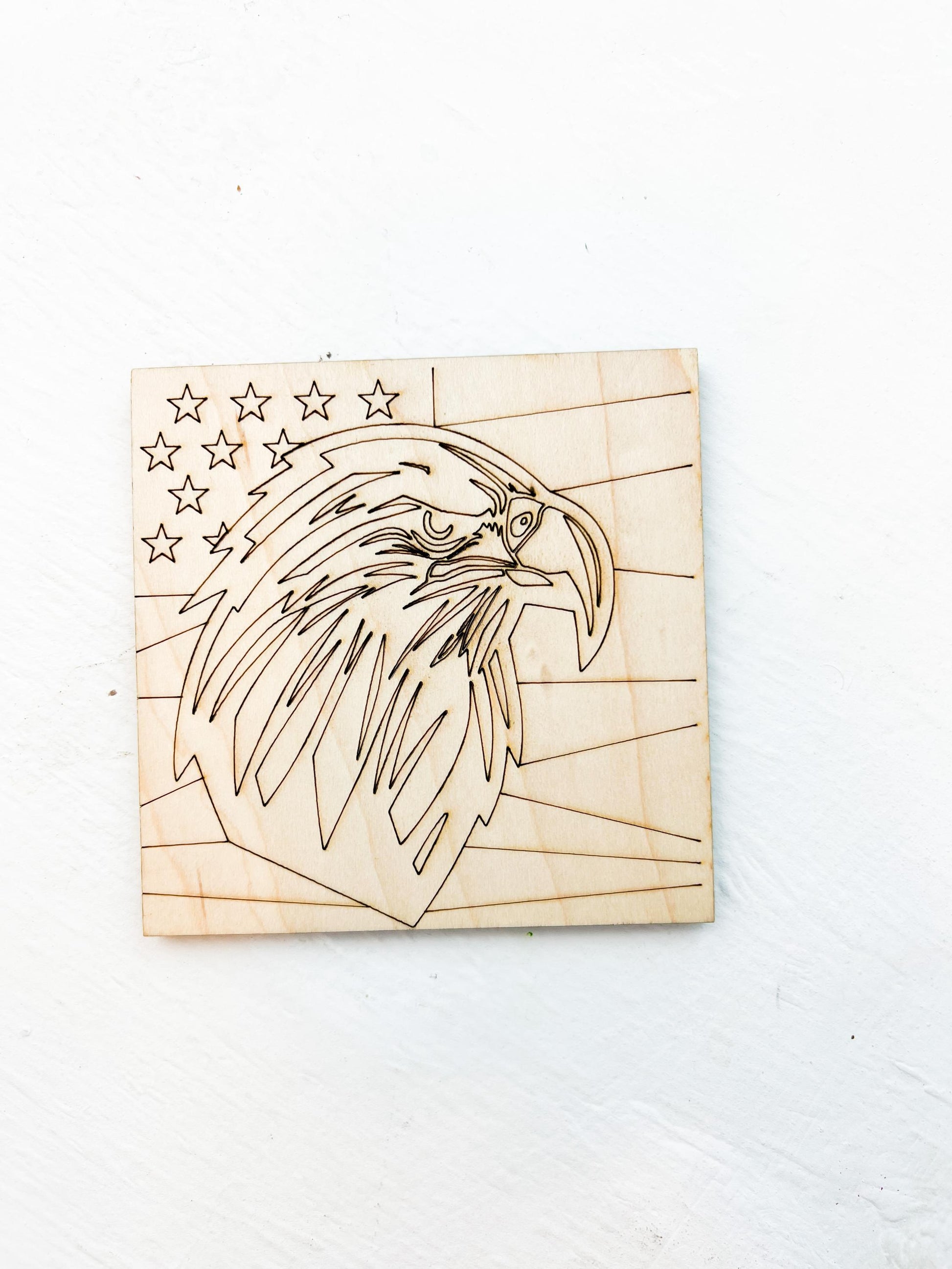 Bald Eagle Quilt Pattern: Patriotic DIY Barn Quilting Kit for Adults | Easy Craft Kit | Modern DIY Mosaic Sign Kit | Quilting Club Favor - A Vision to Remember