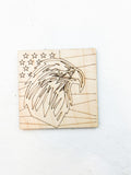 Bald Eagle Quilt Pattern: Patriotic DIY Barn Quilting Kit for Adults | Easy Craft Kit | Modern DIY Mosaic Sign Kit | Quilting Club Favor