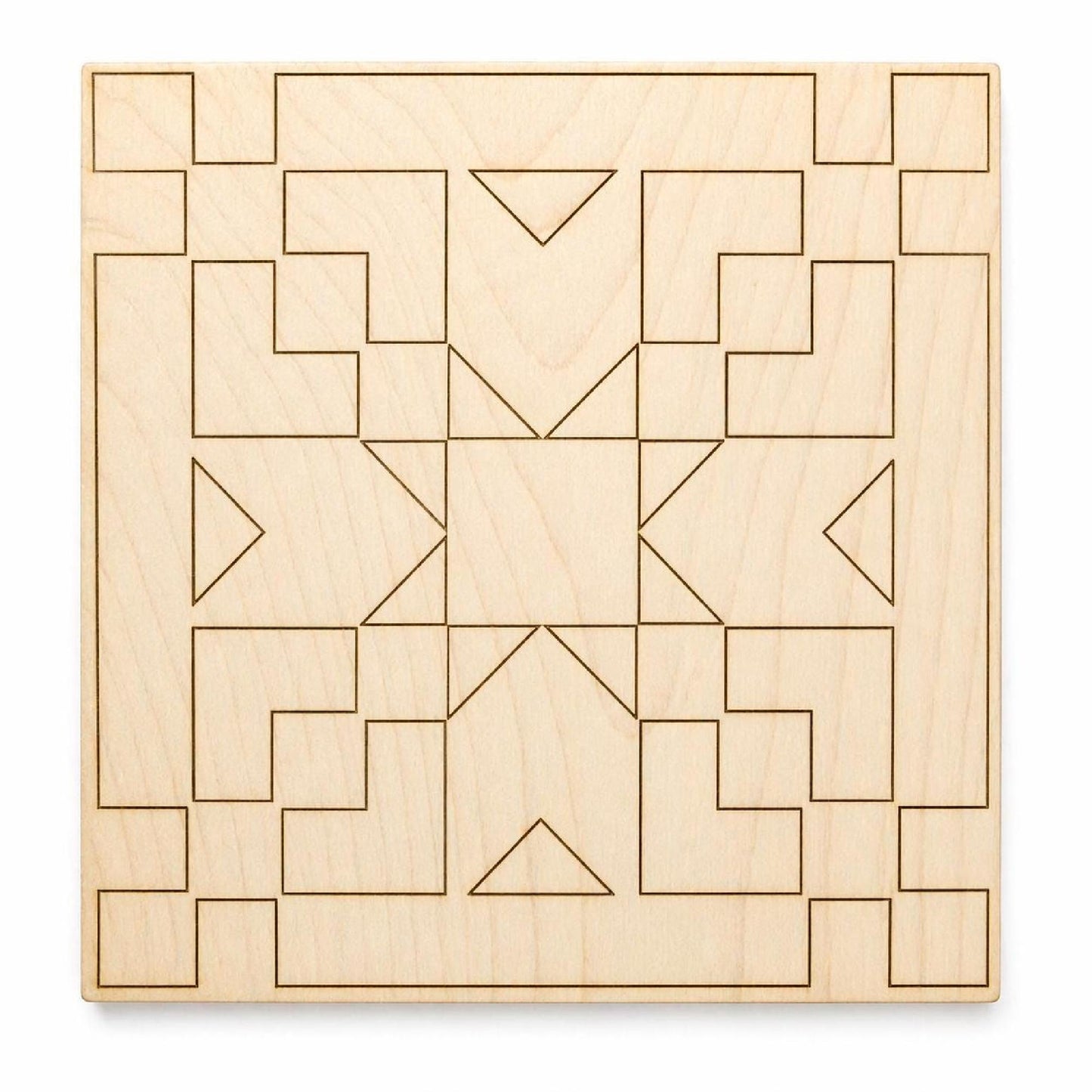 Barn Quilt Kit DIY | Geometric Star Pattern | Paintable Wood Quilt Block | Craft Kit for Adults | Unfinished Barn Quilt Wall Art - A Vision to Remember