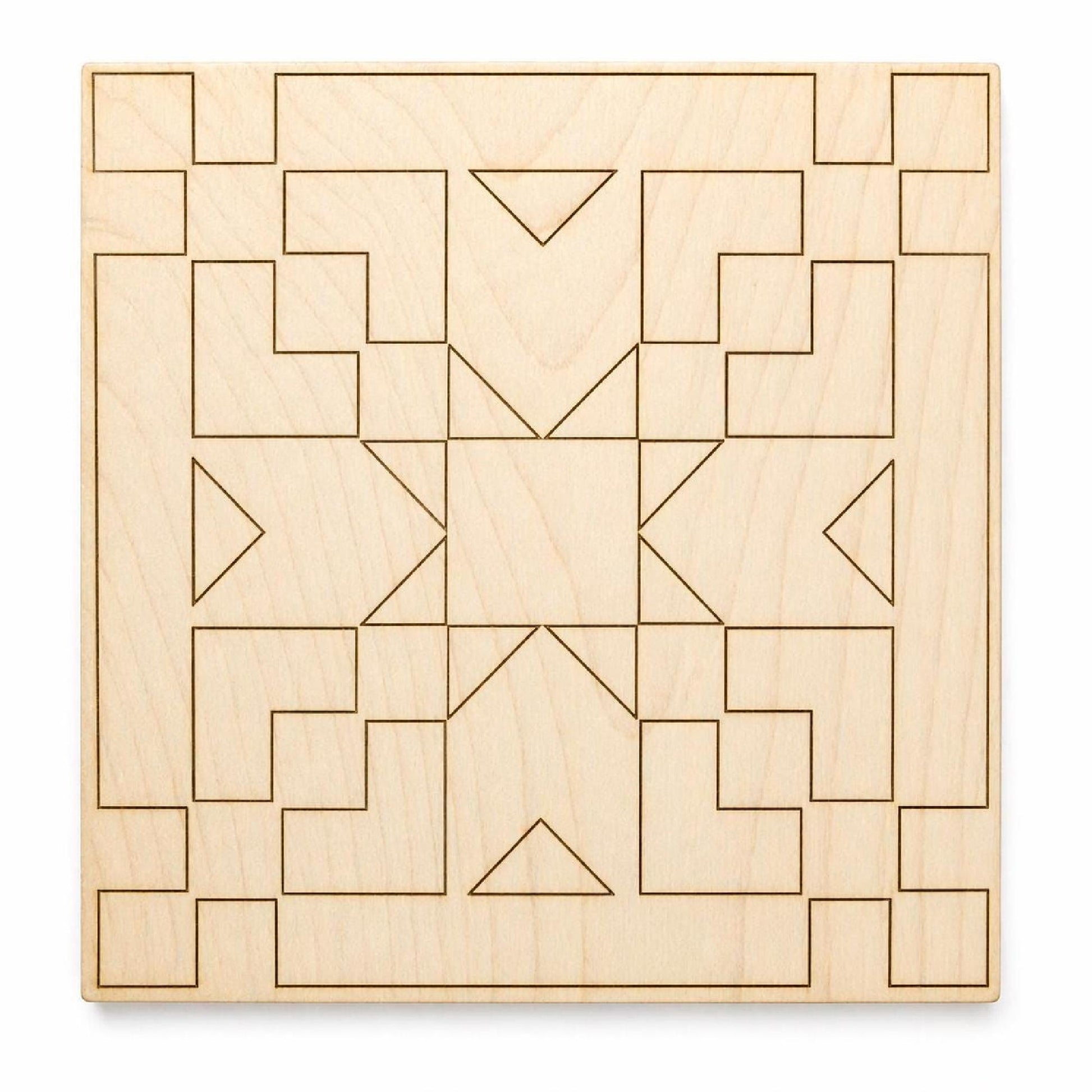 Barn Quilt Kit DIY | Geometric Star Pattern | Paintable Wood Quilt Block | Craft Kit for Adults | Unfinished Barn Quilt Wall Art - A Vision to Remember