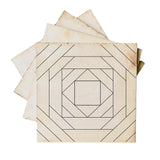 Classic Pineapple Quilt Wooden Barn Block | Wood Quilt Art Kit Paintable Wood Quilts