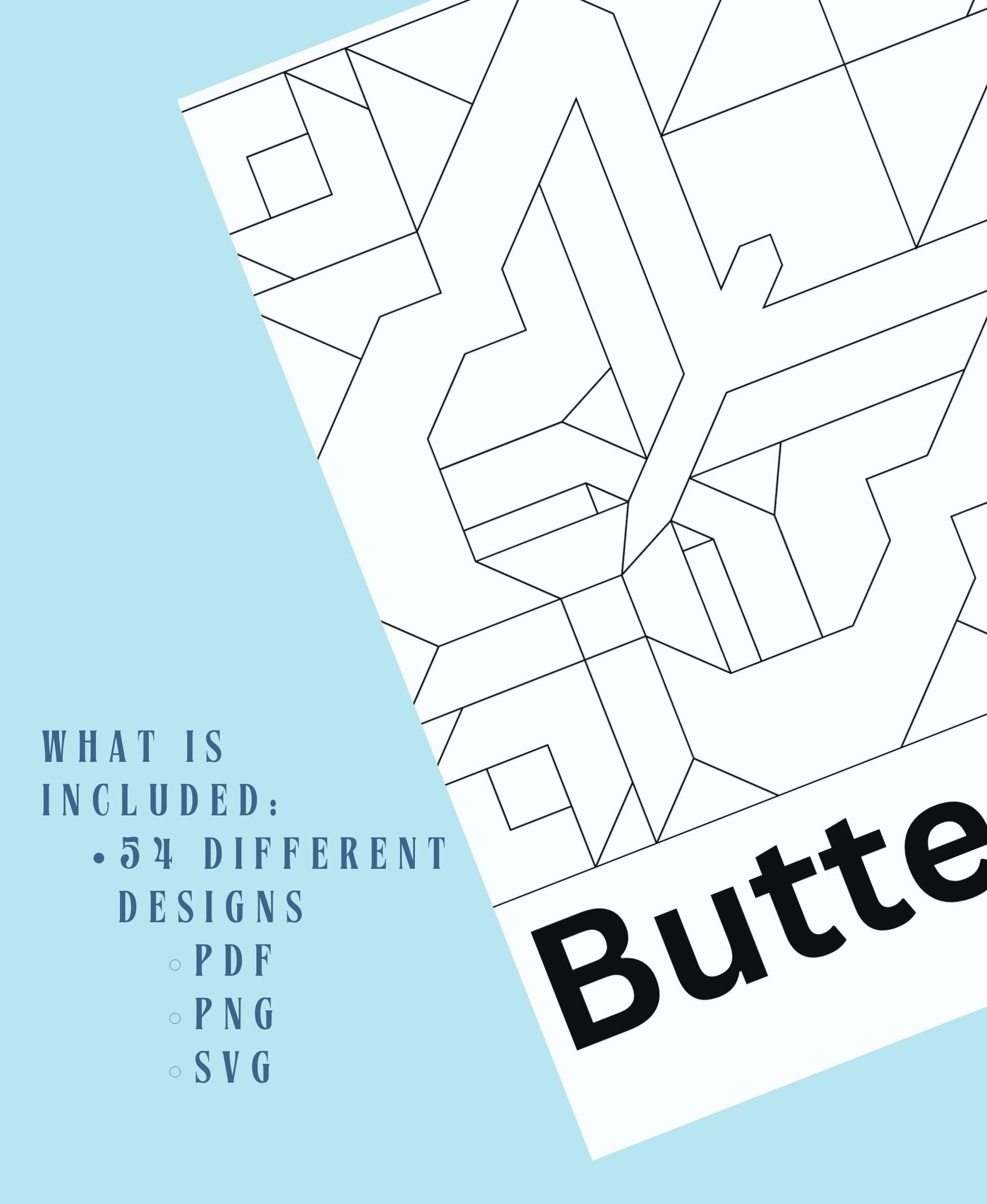 Barn Quilt Patterns Bundle | 54 Quilt Block Designs PDF PNG | Paintable DIY Templates | Wood Quilt Stencil Set | Printable Craft Files - A Vision to Remember