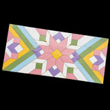 Large Flower Barn Quilt: Rectangle Painting DIY Kit for Adults & Kids |  DIY Barn Quilt Art | Quilted Wood Blocks | Paint Your Quilt