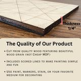 Flag & Star Wooden Barn Quilt Block: Unfinished DIY Craft Kit | 4th of July Americana Decor | Barn Quilt Sign DIY Kit for Women