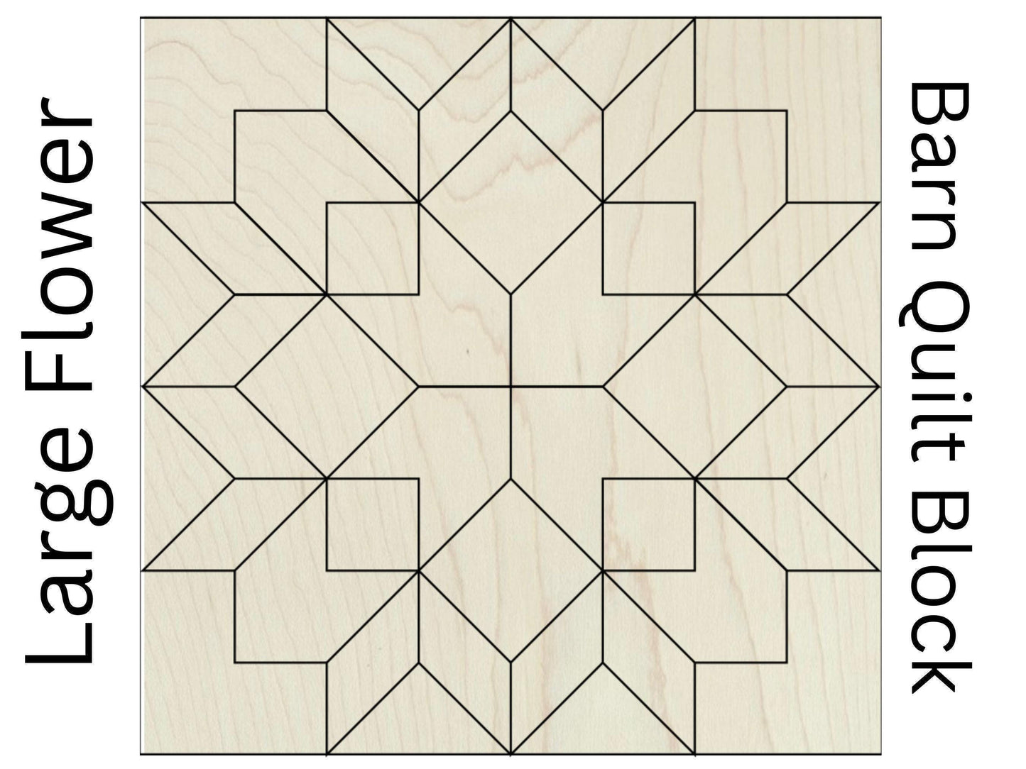 Large Flower Barn Quilt Block: Unfinished Wood DIY Kit | DIY Barn Quilt Kit Indoor - A Vision to Remember