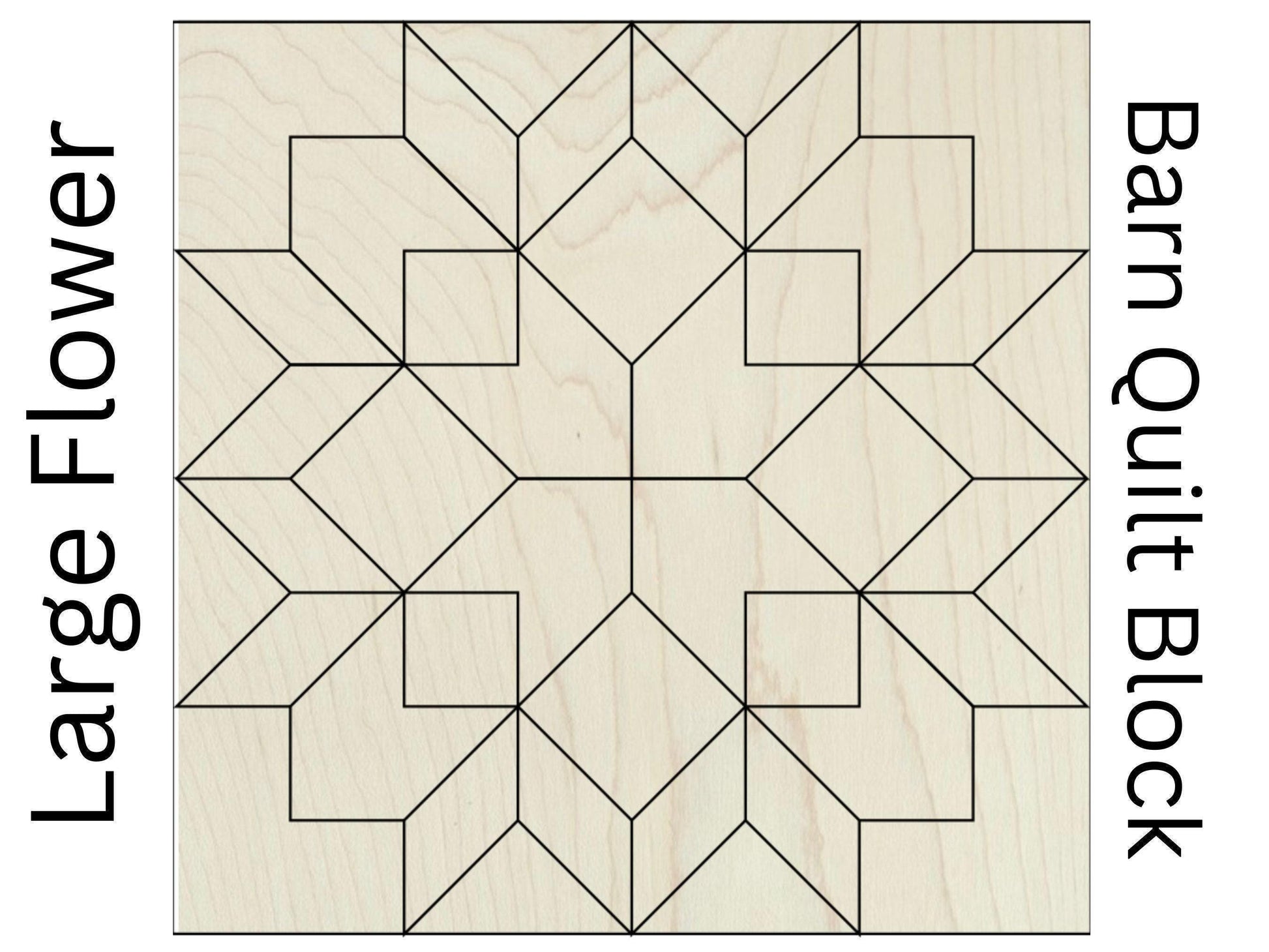 Large Flower Barn Quilt Block: Unfinished Wood DIY Kit | DIY Barn Quilt Kit Indoor - A Vision to Remember