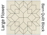 Large Flower Barn Quilt Block: Unfinished Wood DIY Kit | DIY Barn Quilt Kit Indoor