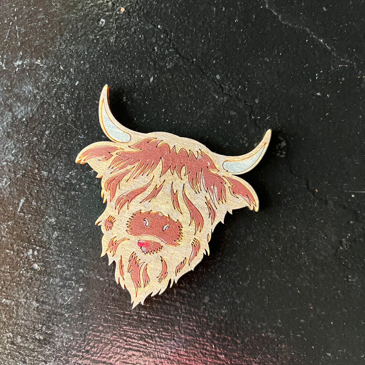 Unfinished wooden highland cow sign kit to paint