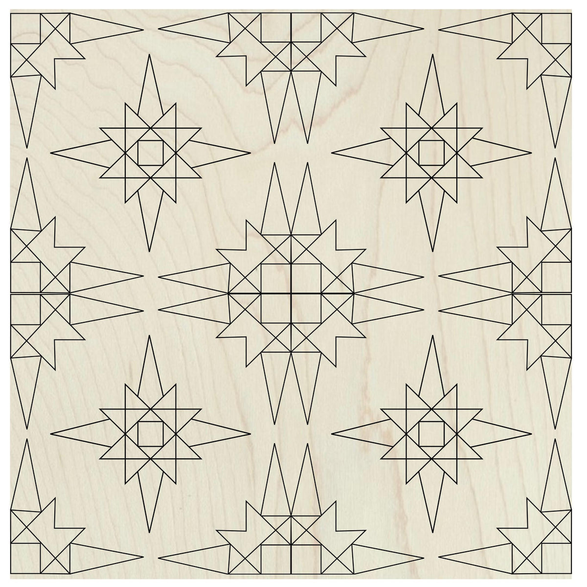 Unfinished wooden mandala barn quilt kit to paint