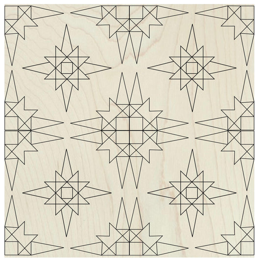 Unfinished wooden mandala barn quilt kit to paint