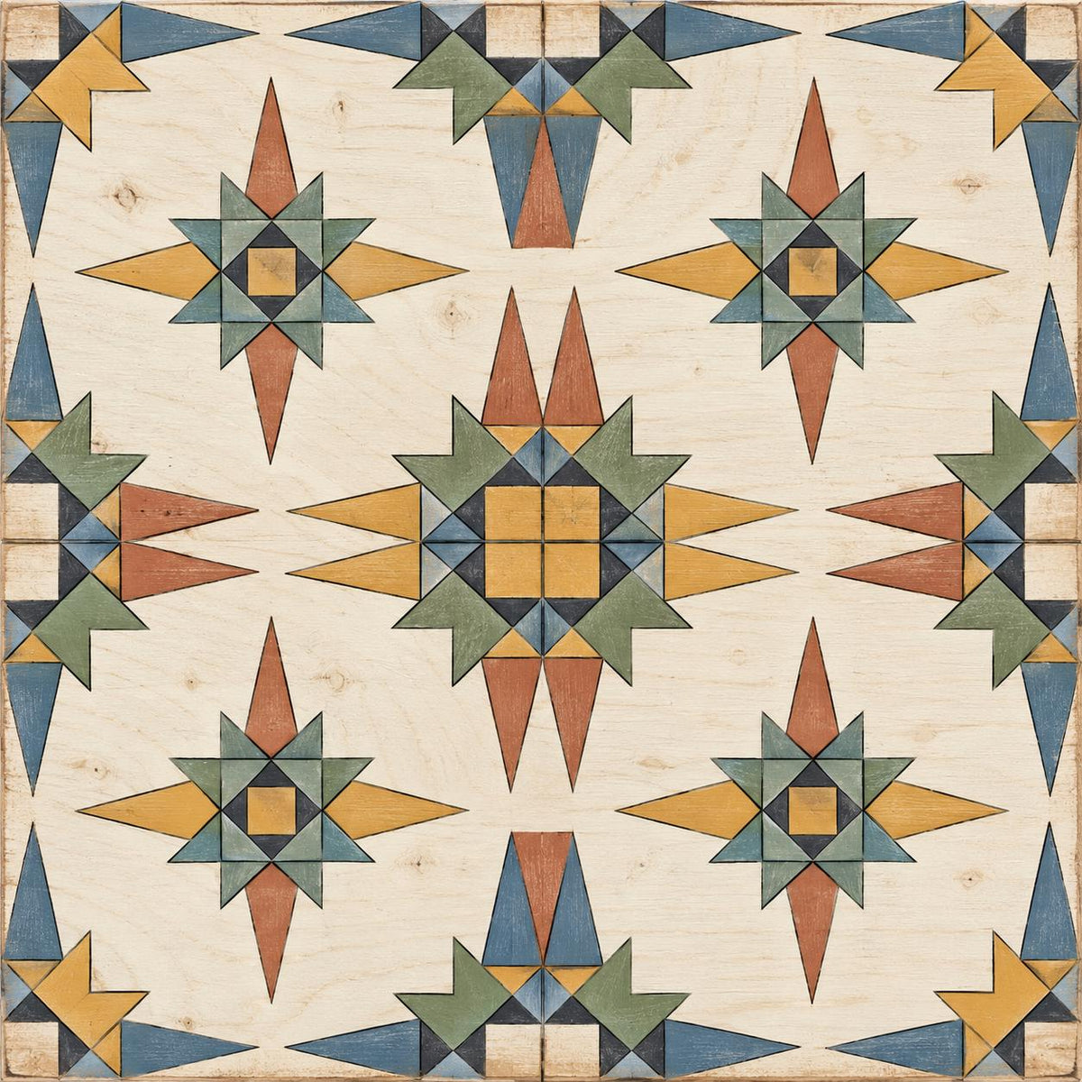 Unfinished wooden mandala barn quilt kit to paint
