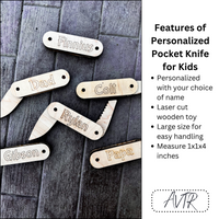 Wooden Toy Pocket Knife for Kids (Personalized) - A Vision to Remember