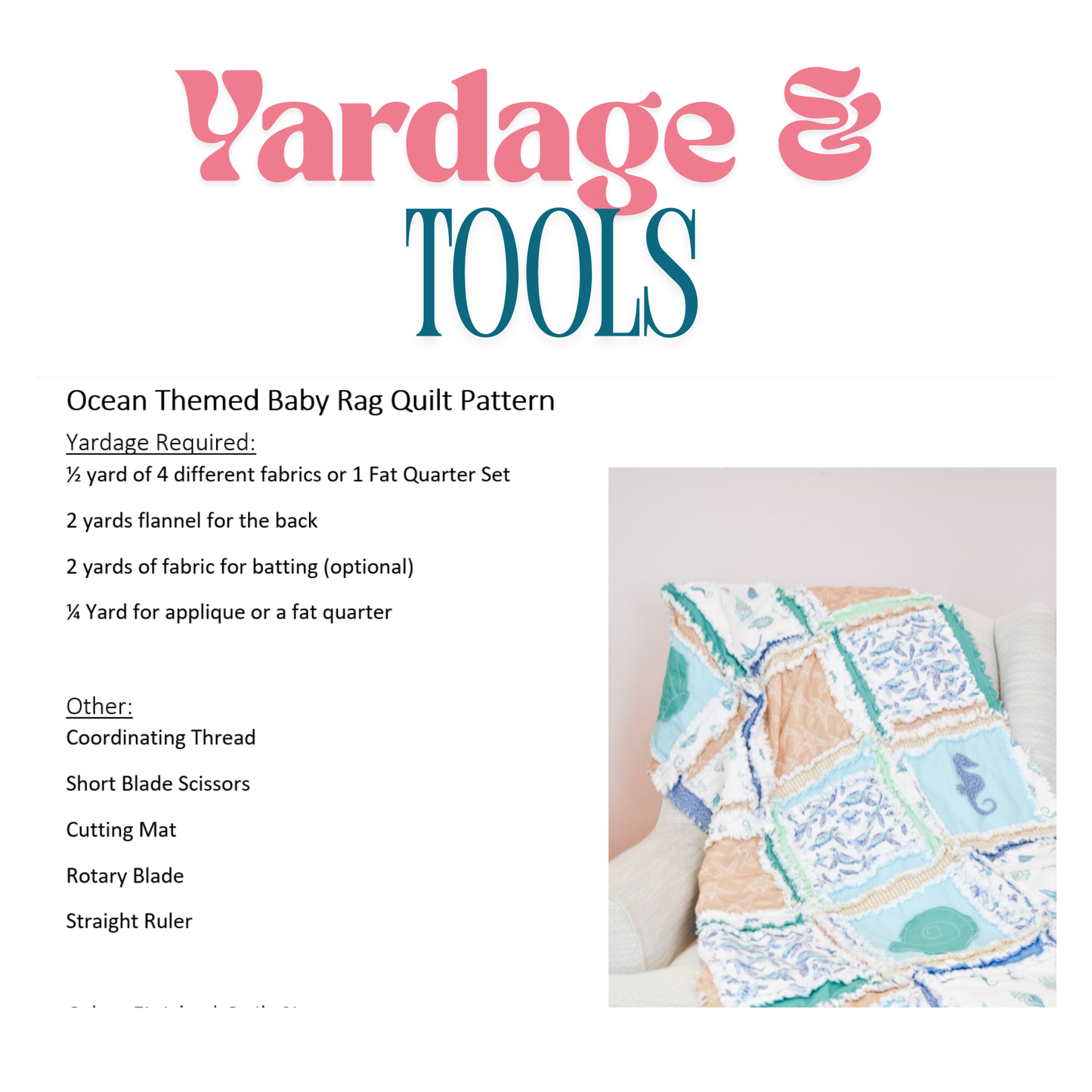Ocean Rag Quilt Pattern - A Vision to Remember
