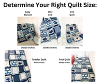 Nautical Crib Bedding Boy - Grey / Navy Blue / Sage Green - A Vision to Remember