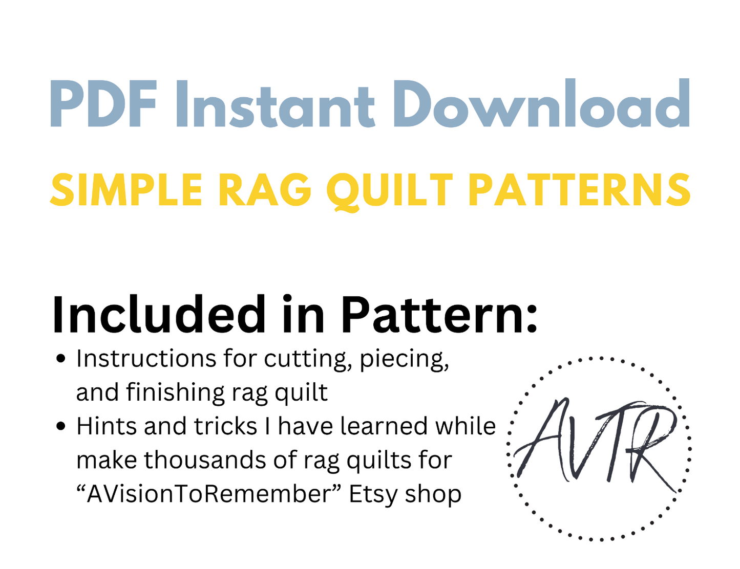 Ruffle Flower Rag Quilt Pattern for Baby Girl - A Vision to Remember