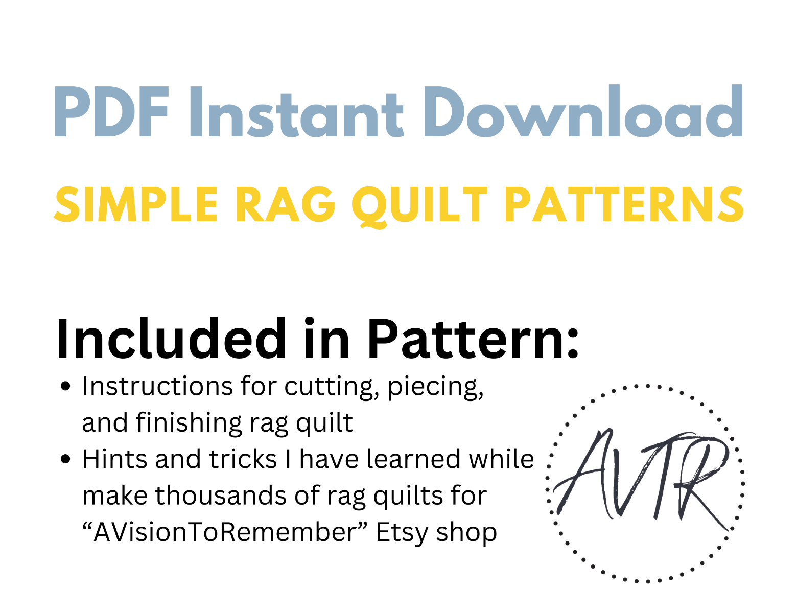Ruffle Flower Rag Quilt Pattern for Baby Girl - A Vision to Remember