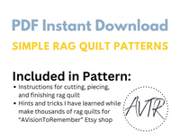 Ruffle Flower Rag Quilt Pattern for Baby Girl - A Vision to Remember