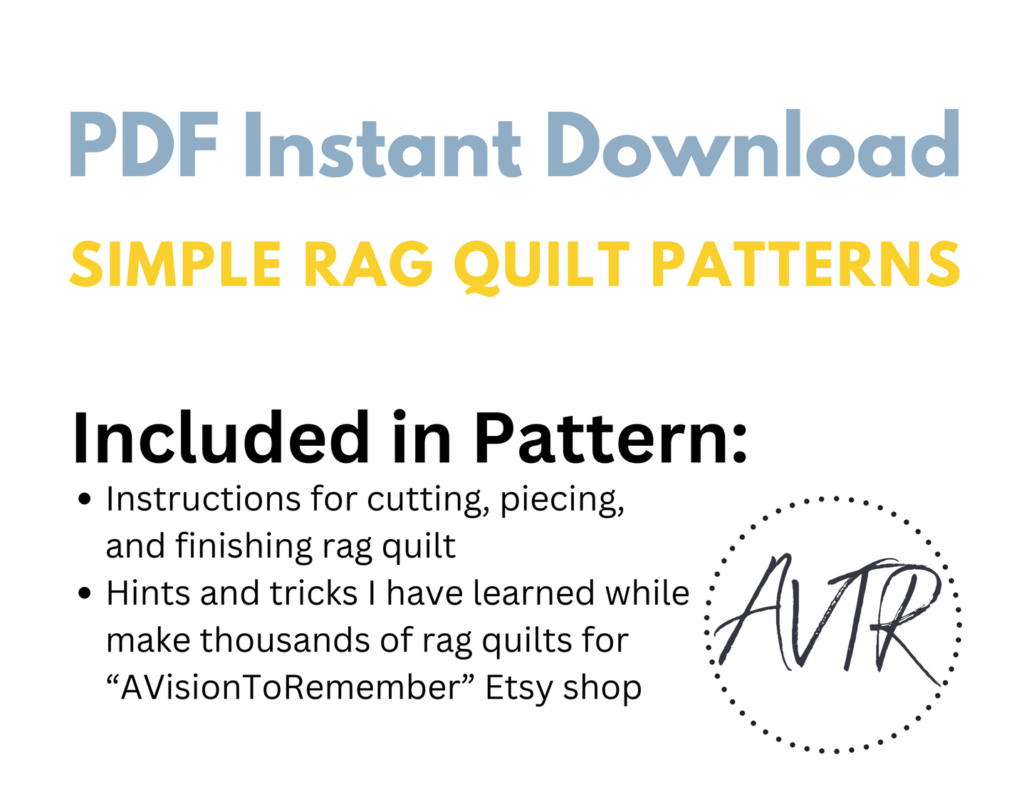 Easy Peasy Baby Rag Quilt Pattern - A Vision to Remember