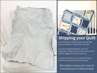 Blue Airplane Nursery Bedding | Handmade Rag Quilt for Baby Boy | Navy Blue & Gray - A Vision to Remember