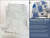 Blue Airplane Nursery Bedding – Navy Blue & Gray 3D Rag Quilt for Baby Boy