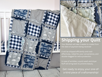 Bear Nursery Bedding for Baby Boy – Navy Blue | Gray - Cozy Woodland Crib Set - A Vision to Remember