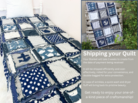 Nautical Crib Bedding for Baby Boy’s Nursery – Grey & Navy Blue Rag Quilt Set - A Vision to Remember